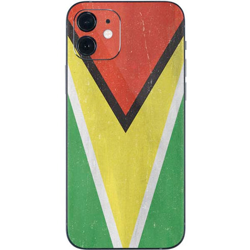 Guyana Flag Distressed iPhone 12 Mini Skin